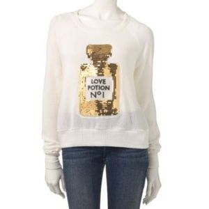 Love Potion No. 1 Gold Sequined Sweater